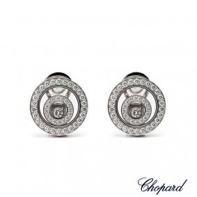 Chopard 18k White Gold Happy Spirit Earrings 84/5422-020